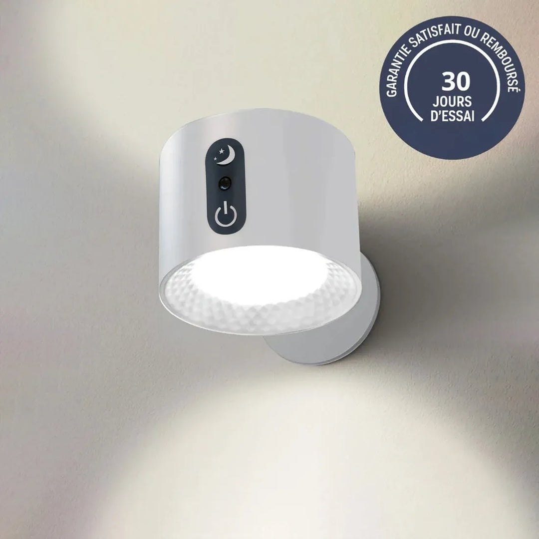 LED Wall Light with No-Drill Mounting | Cable-Free Fixing | Warm Glow for Bedroom, Living Room and Hallway Use