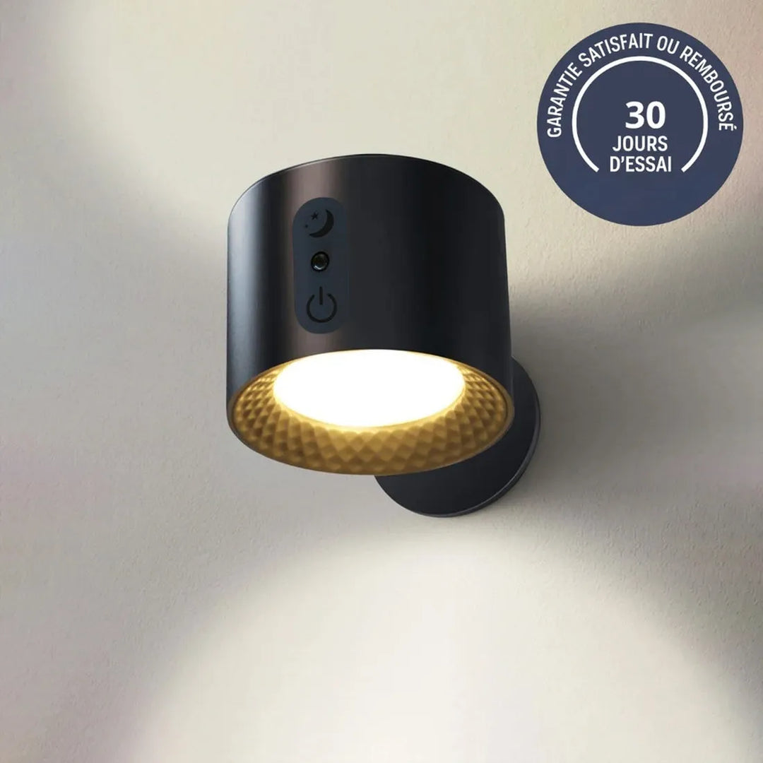 LED Wall Light with No-Drill Mounting | Cable-Free Fixing | Warm Glow for Bedroom, Living Room and Hallway Use