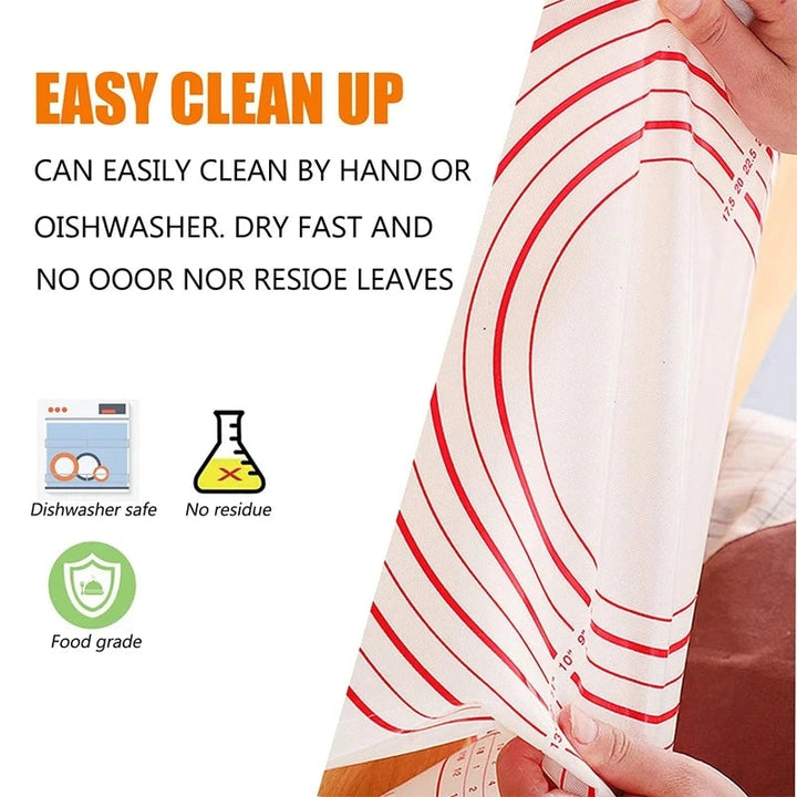 Large Non-Stick Silicone Baking Mat Dishwasher-Safe