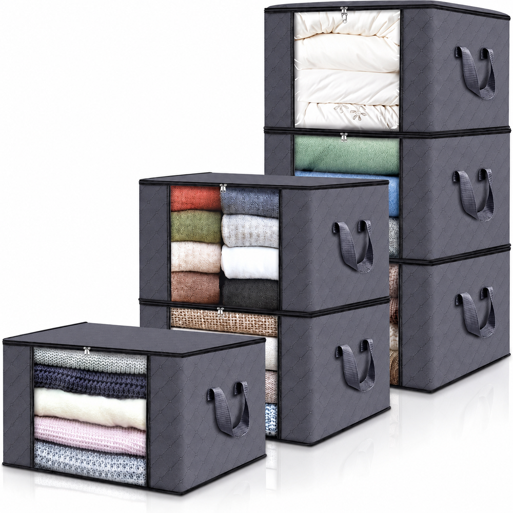 Large Wardrobe Storage Bag | Clear Window, Flat Stacking Lid