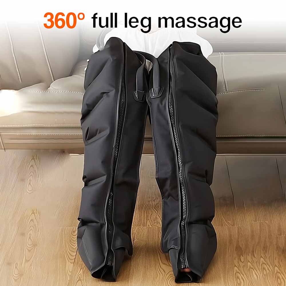 Leg Compression Massager | 360° Air Therapy | 3 Modes & Intensities | Built-In Timer | Arms & Thighs