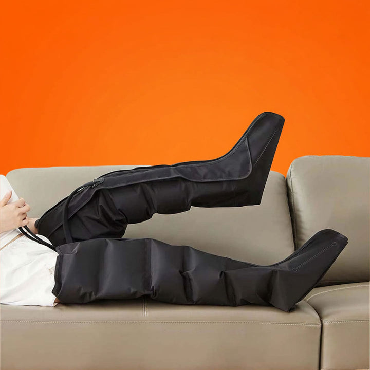 Leg Compression Massager | 360° Air Therapy | 3 Modes &amp; Intensities | Built-In Timer | Arms &amp; Thighs