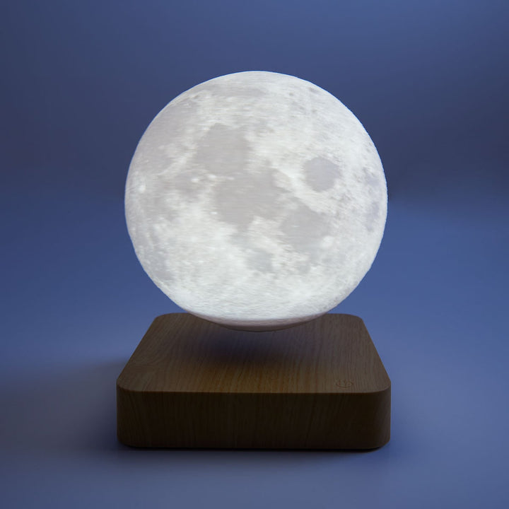 Levitating Moon Lamp 3D Printed | Magnetic Floating Design, Tap Control | Rotating Decorative Accent Light for Nursery