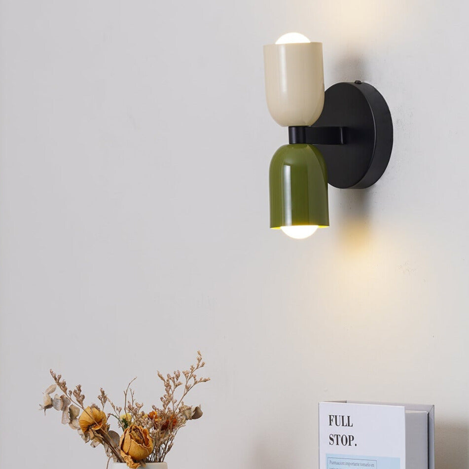Retro Double-Head Wall Sconce Adjustable Swivel Shades 2