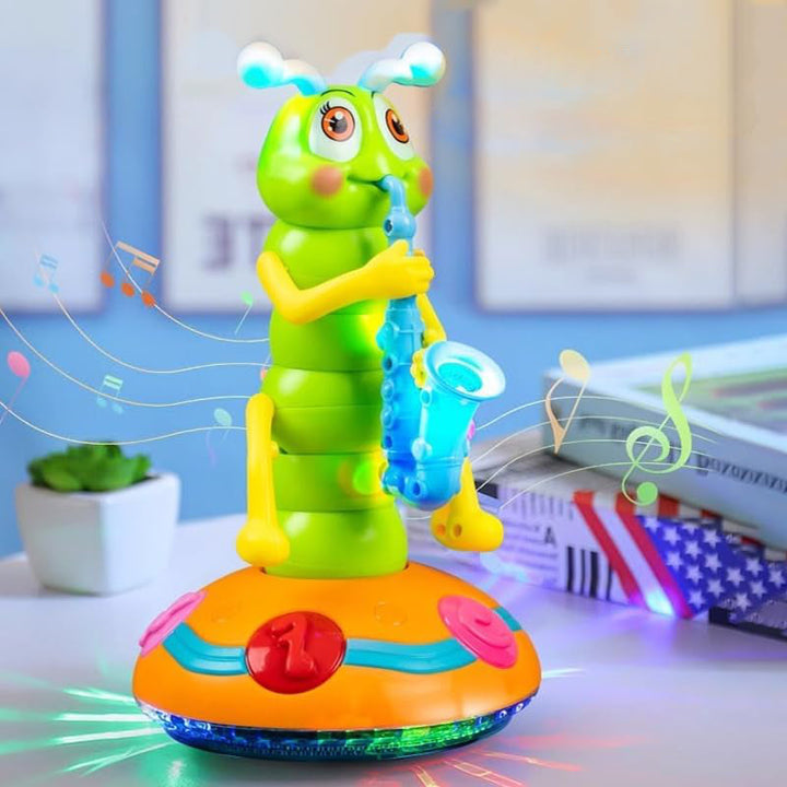 Light Up Dancing Caterpillar Toy LED Glow 5 Melodies 2 Modes