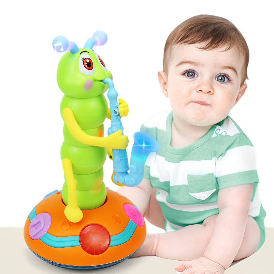 Light Up Dancing Caterpillar Toy LED Glow 5 Melodies 2 Modes