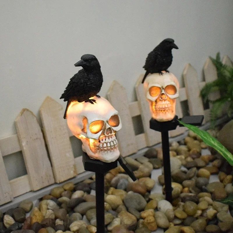 Light-Up Skeleton Ghost Halloween Decoration | Glowing Horror Grimace Design | Weather-Resistant Outdoor Yard Prop