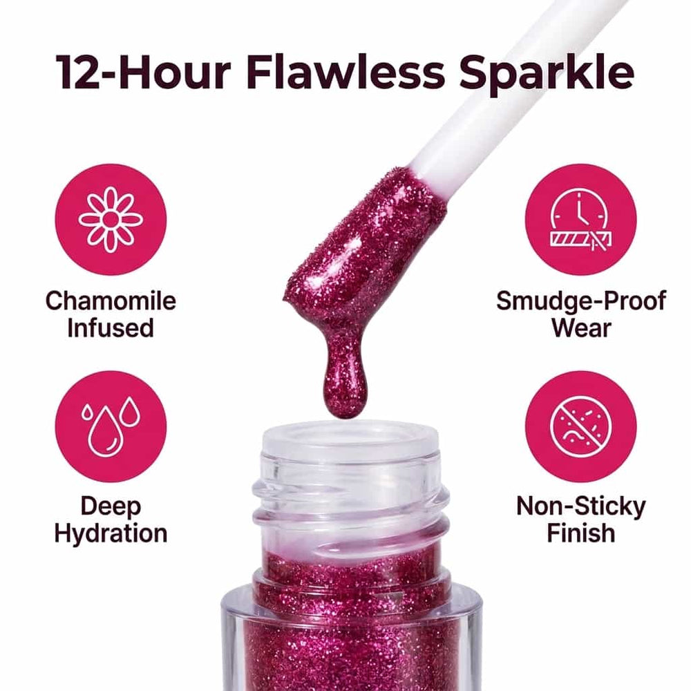 Liquid Lipstick for Women | Chamomile & Soy Extract Formula | 12-Hour Fade-Resistant Colour with Mirror-Like Gloss