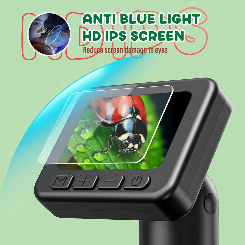 Digital Microscope HD Screen | 50x-1000x Magnification, 1080P Video &amp; Photo Capture | Rechargeable 800mAh Battery 4