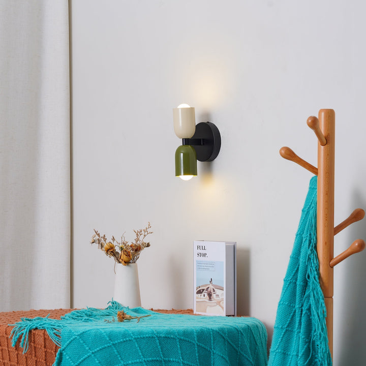 Macaron Wall Lamp Iron | Nordic Dome Design with Space-Saving Wall Mount | Soft Ambient Glow for Bedroom &amp; Corridor