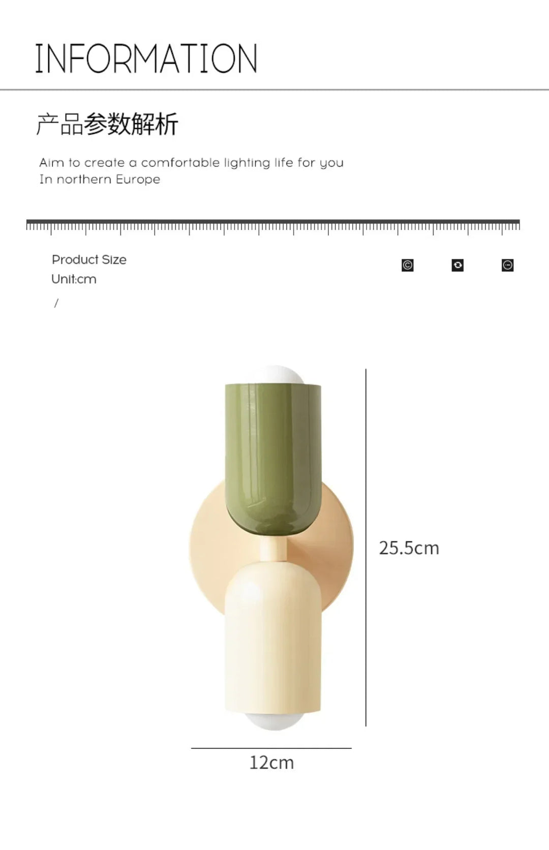 Macaron Wall Lamp Iron | Nordic Dome Design with Space-Saving Wall Mount | Soft Ambient Glow for Bedroom &amp; Corridor
