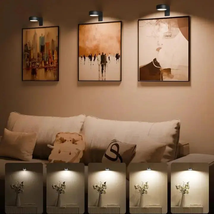 Magnetic LED Picture Light | Wireless Battery Wall Spotlight for Frames