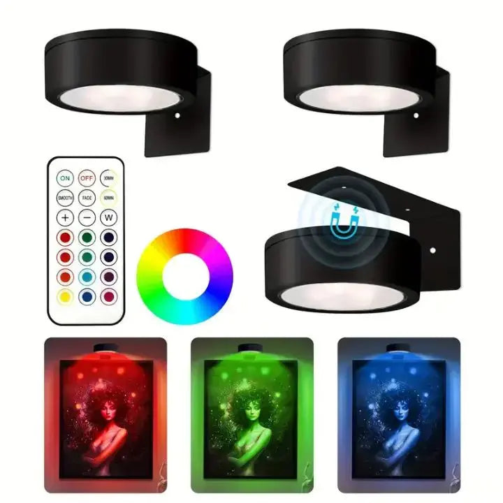 Magnetic LED Picture Light | Wireless Battery Wall Spotlight for Frames