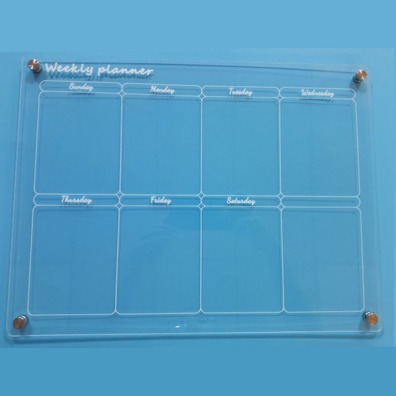 Magnetic Monthly Planner | Clear Board With Corner Magnets
