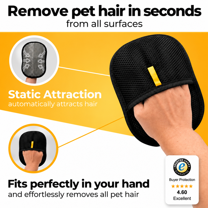 Magnetic Pet Hair Remover Brush | Reusable, No Refills Needed | Removes Fur from Clothes, Sofas, Car Seats &amp; More