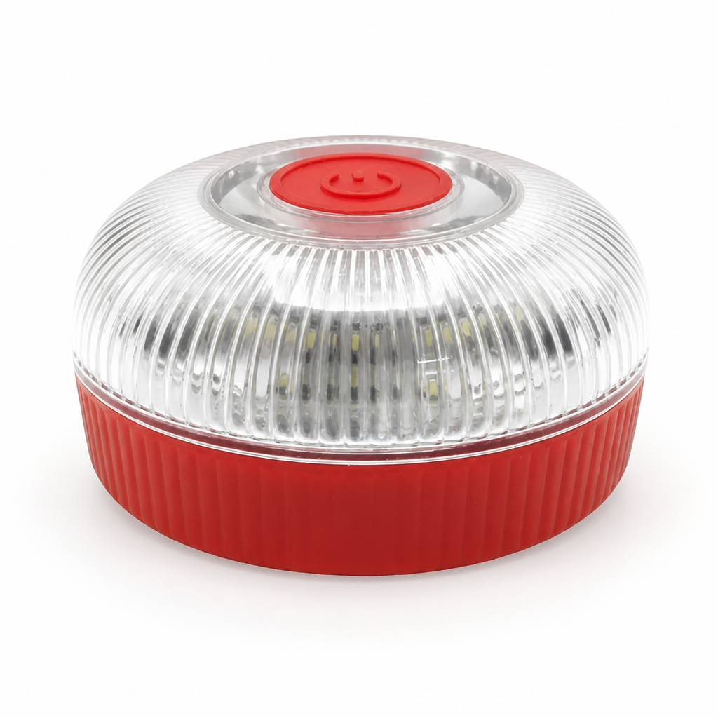 Magnetic Strobe Light | Orange Strobe &amp; Steady White Modes | Replaceable 9V Battery, Instant Magnetic Mount for Vehicles