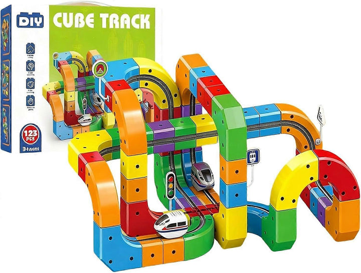 Magnetic Track Toy Educational Construction with Snap-Together Pieces
