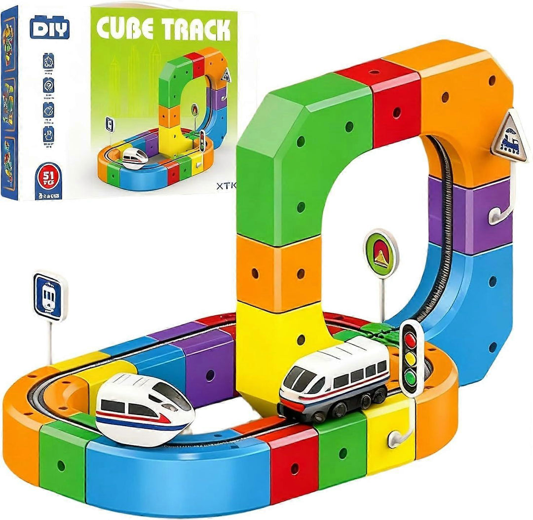 Magnetic Track Toy Educational Construction with Snap-Together Pieces