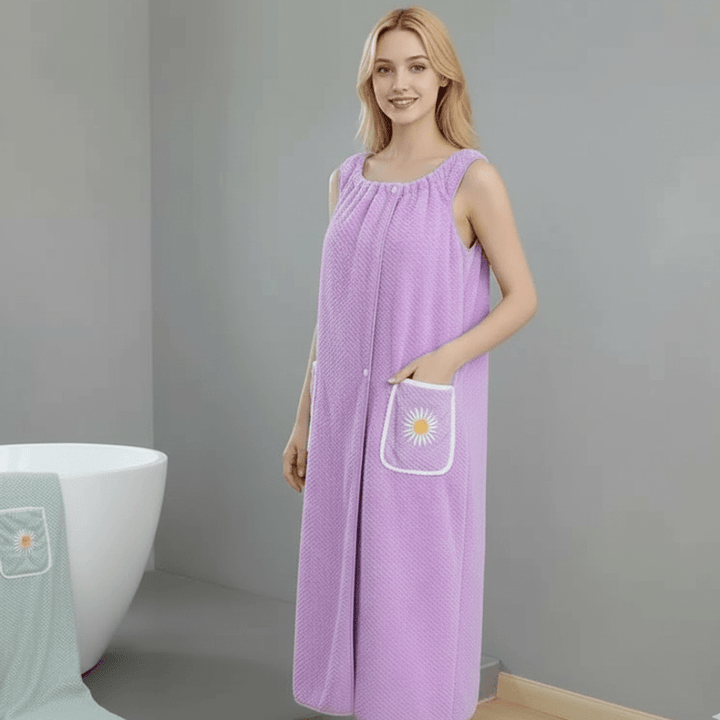 Womens Wearable Shower Towel Adjustable Straps Quick-Dry 2