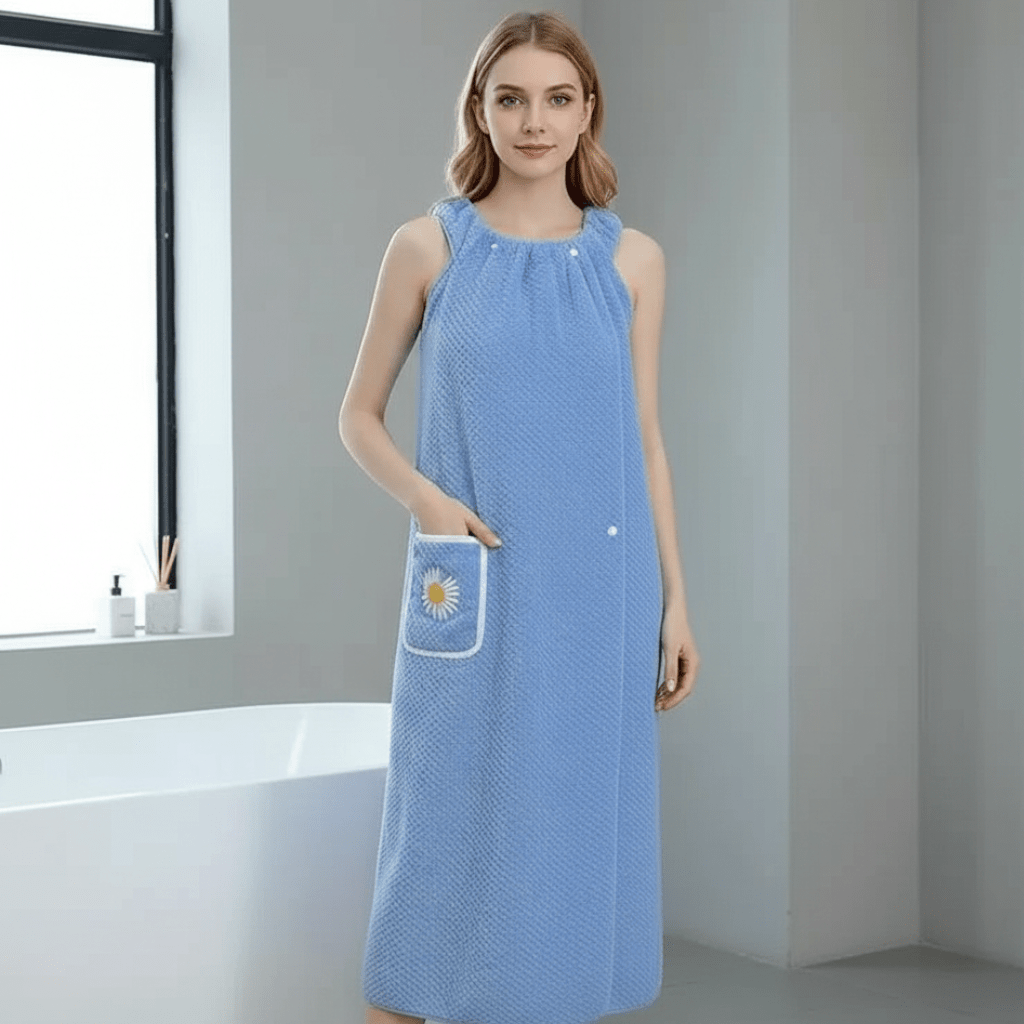 Womens Wearable Shower Towel Adjustable Straps Quick-Dry 4