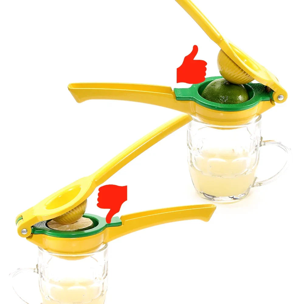 Manual Citrus Juicer Aluminium | 2-In-1 Lemon Lime Squeezer for Small Oranges | Dishwasher Safe, No Mess Design