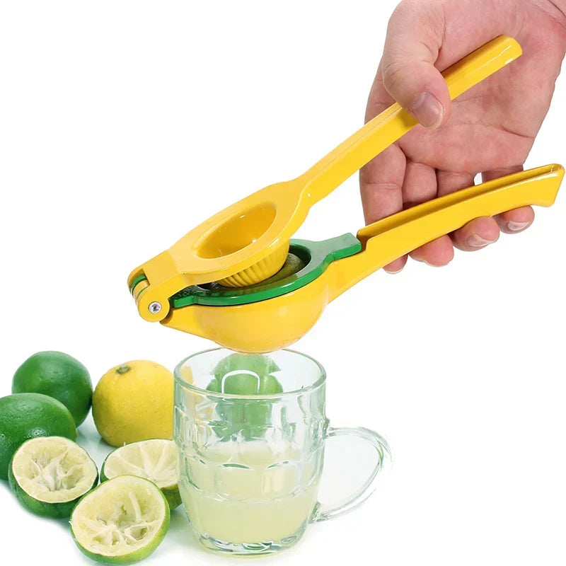 Manual Citrus Juicer Aluminium | 2-In-1 Lemon Lime Squeezer for Small Oranges | Dishwasher Safe, No Mess Design
