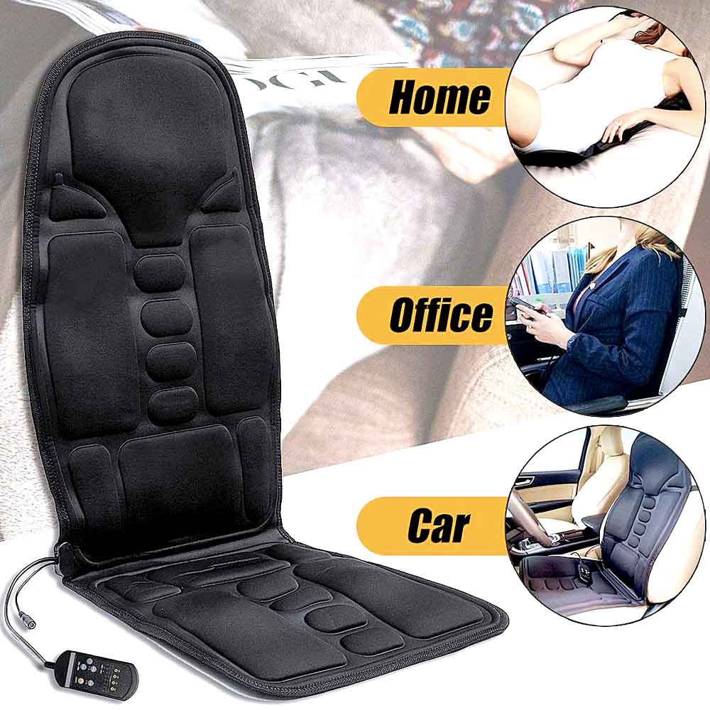 Massage Chair Pad with Heated Back &amp; Neck Cushion | 8 Modes, Shiatsu &amp; Kneading Rollers | Heat Therapy, Car &amp; Home Use