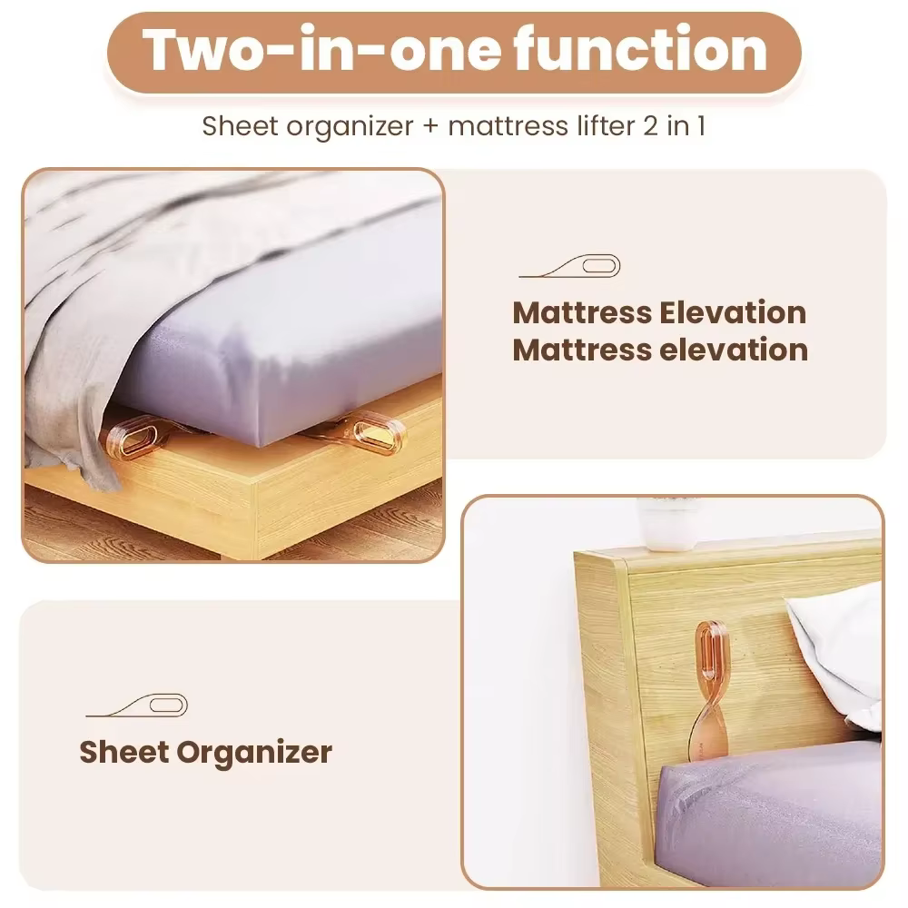 Mattress Lifter Ergonomic Bed Wedge Lightweight with Angled Leverage Design
