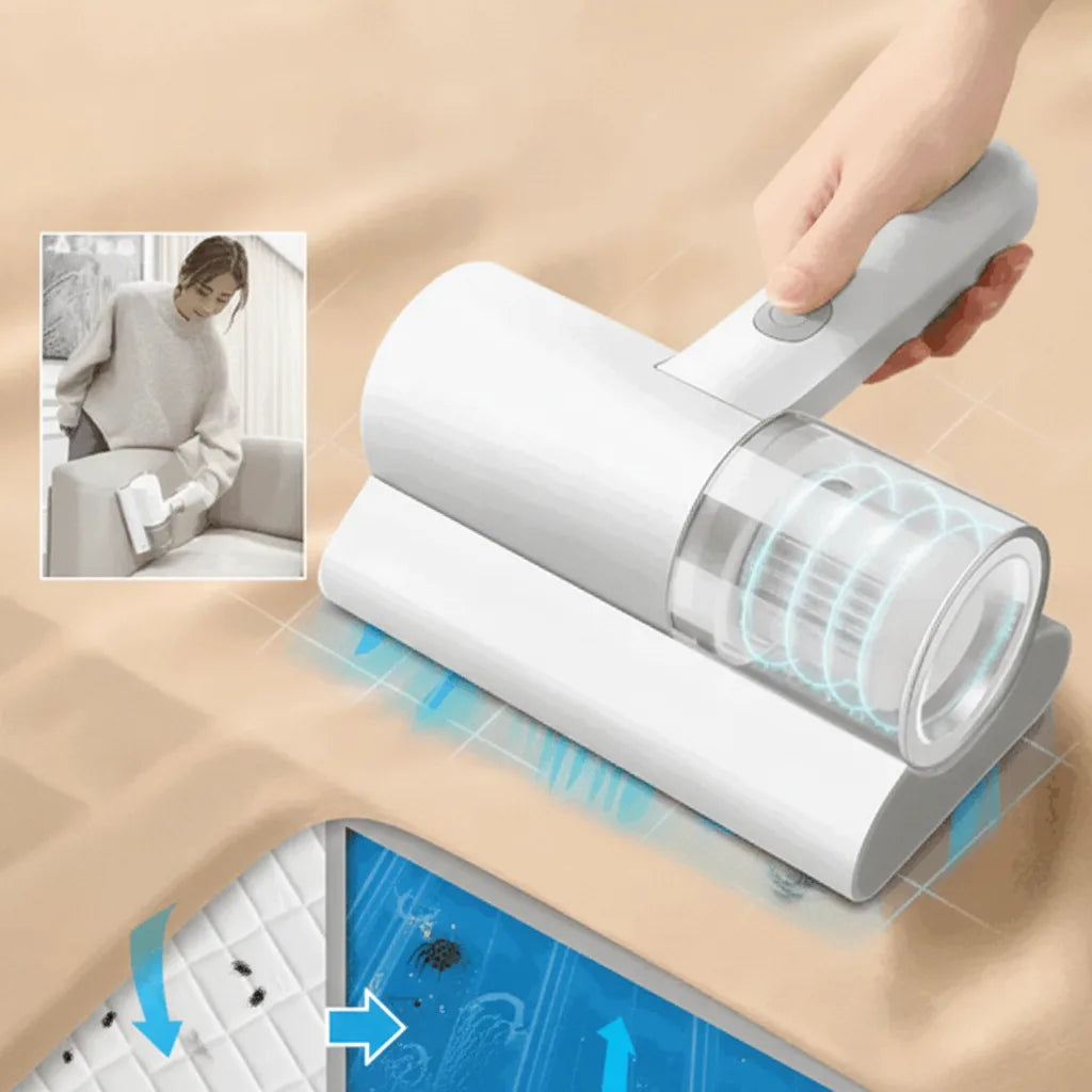 Mattress Vacuum Cleaner | Handheld Bed and Upholstery Vacuum with Wide Brush Head