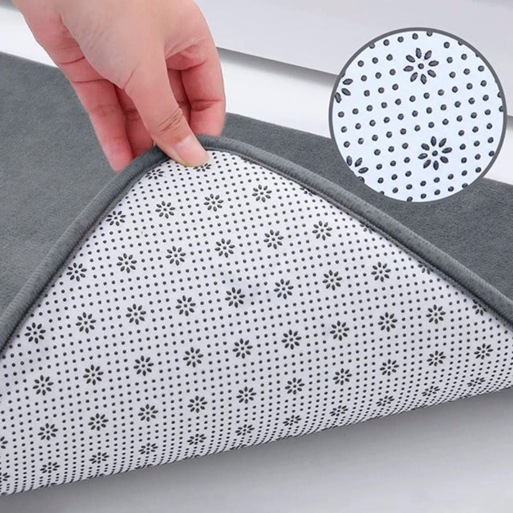 Memory Foam Bath Mat Non-Slip Quick-Dry Machine Washable with Cushioned Surface