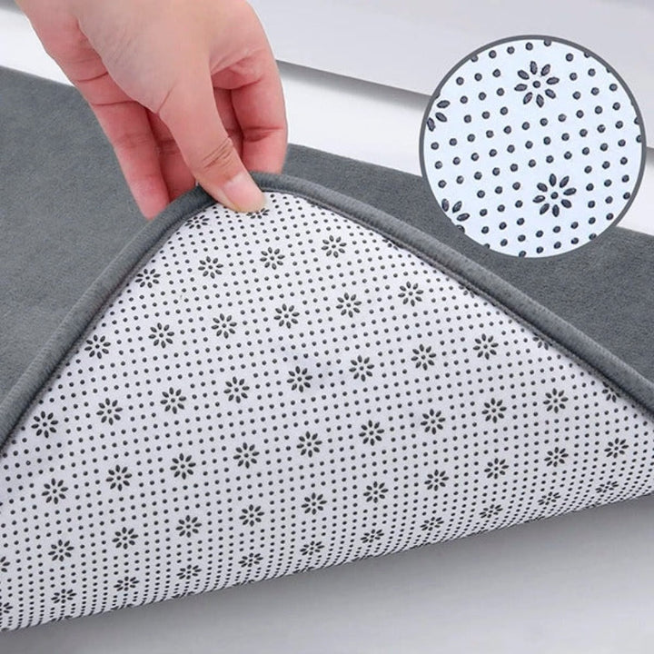 Memory Foam Bath Mat Non-Slip Quick-Dry Machine Washable with Cushioned Surface