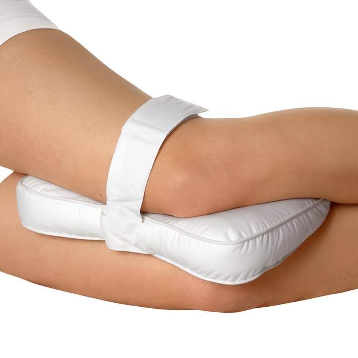 Memory Foam Knee Pillow | Shaped Cushion With A Leg Strap