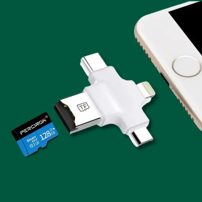 Micro SD Card Reader | Compatible with iPhone, Android & Laptop | Portable Design for Fast Photo and Video Transfer