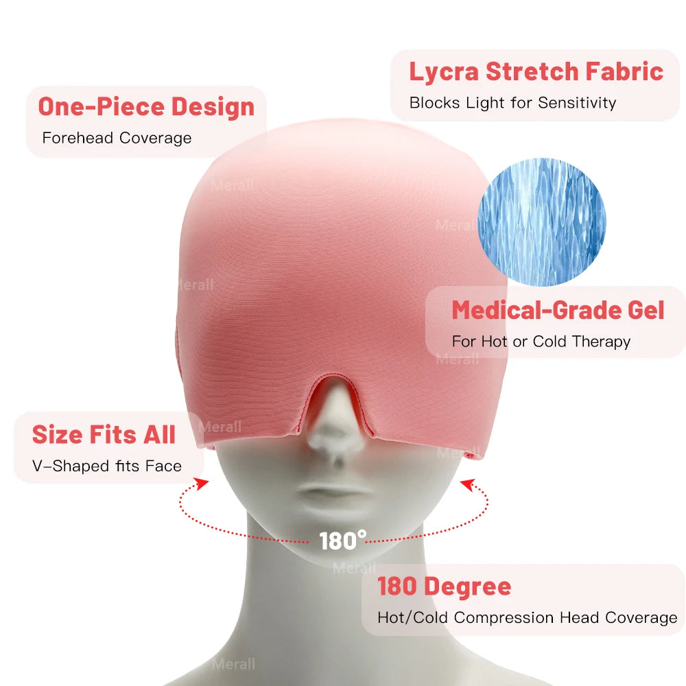 Migraine Relief Cap | Full Coverage, Freezer Or Warm Use