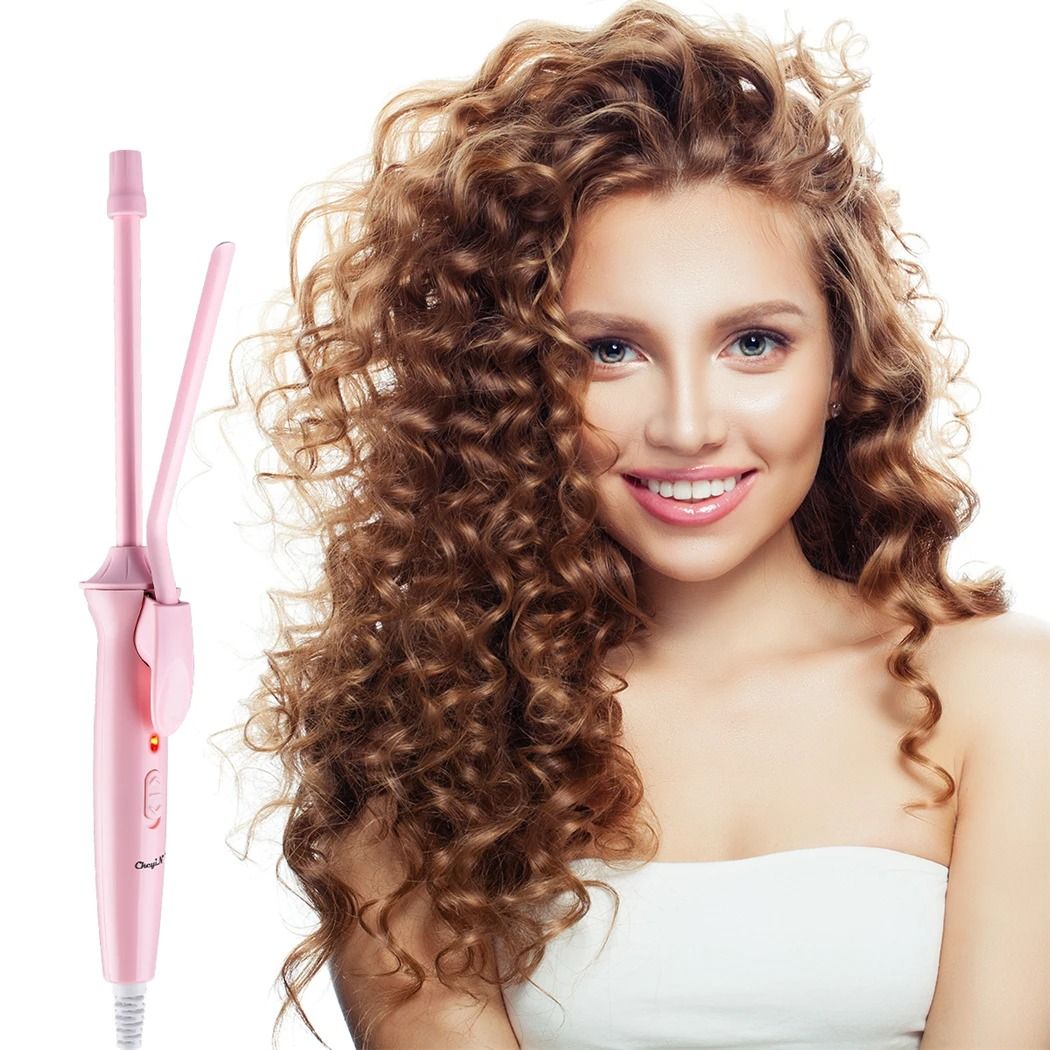 Mini 9mm Ceramic Curling Iron | Slim Barrel for Tight Curls and Spiral Ringlets | Fast Heating, Travel-Friendly Design