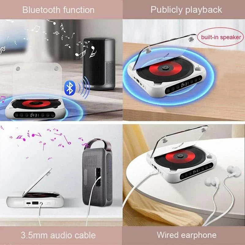 Mini CD Player | Portable Bluetooth Disc Player