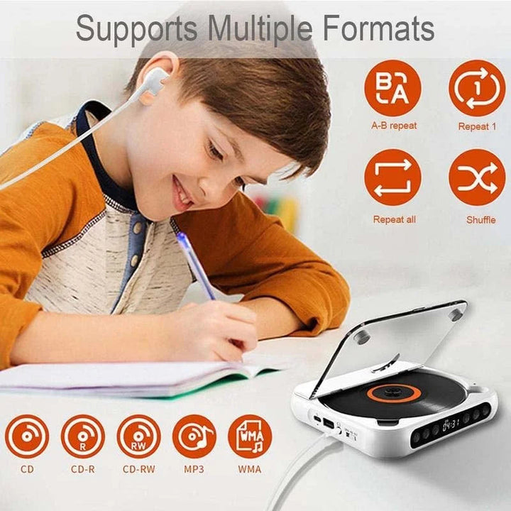 Mini CD Player | Portable Bluetooth Disc Player