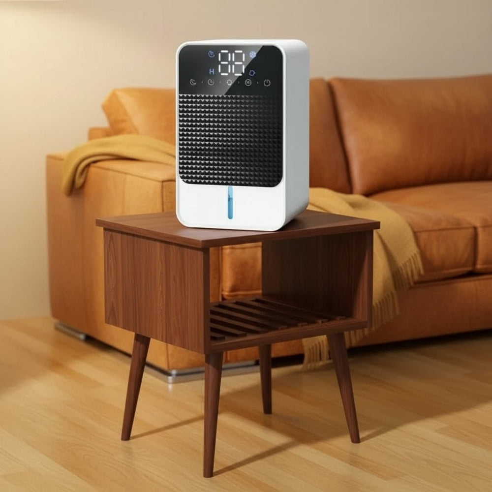 Mini Dehumidifier for Crawl Spaces, Basements & Bedrooms | LED Touch Panel | 1500ml Tank with Drain Hose Compatibility