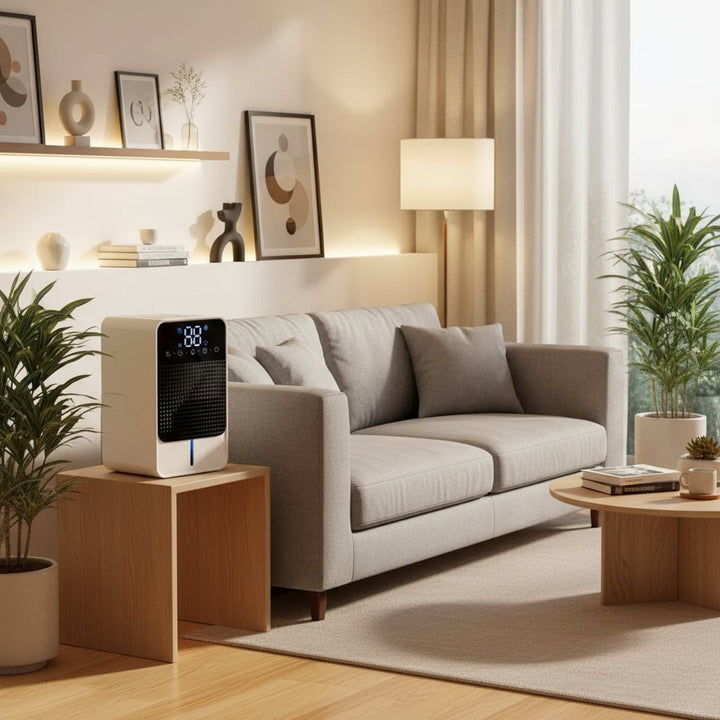 Mini Dehumidifier for Crawl Spaces, Basements &amp; Bedrooms | LED Touch Panel | 1500ml Tank with Drain Hose Compatibility