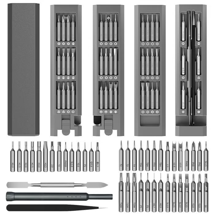 Mini Electric Screwdriver 40-in-1 | Adjustable Torque 0.05-3 Nm, S2 Steel Bits | USB-C Fast Charging, 400 Screws Per Charge