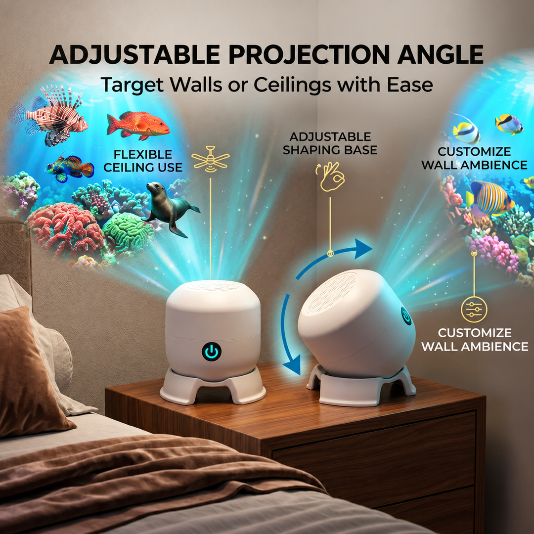 Mini Ocean Projector | Rotating Head, Remote And Stand