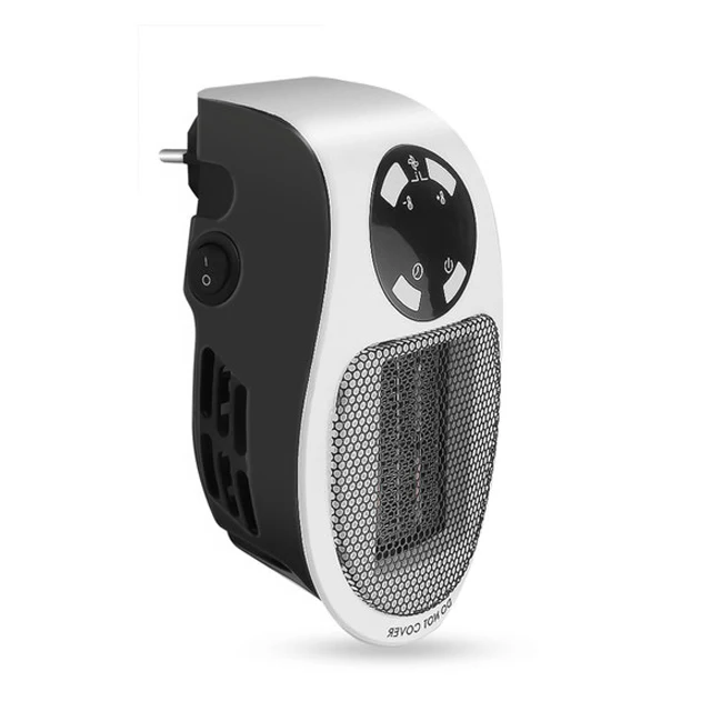 Mini Portable Electric Heater 500W | 12-Hour Timer &amp; Remote Control | Adjustable 15-32°C Temperature Range Settings