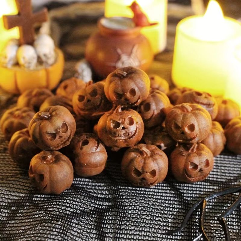 Mini Resin Pumpkin Set Halloween Fall Decor | 20 Piece Set for Tables & Shelves | Reusable Resin Craft Pumpkins