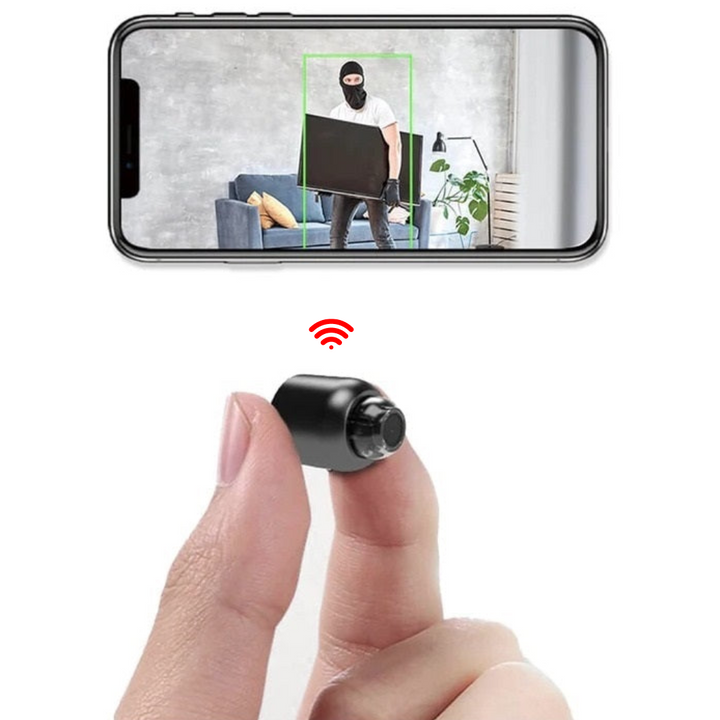 Mini WiFi Camera with Motion Detection | 1080P Full HD Night Vision | Remote Live View &amp; SD Card Storage for Home or Office Use