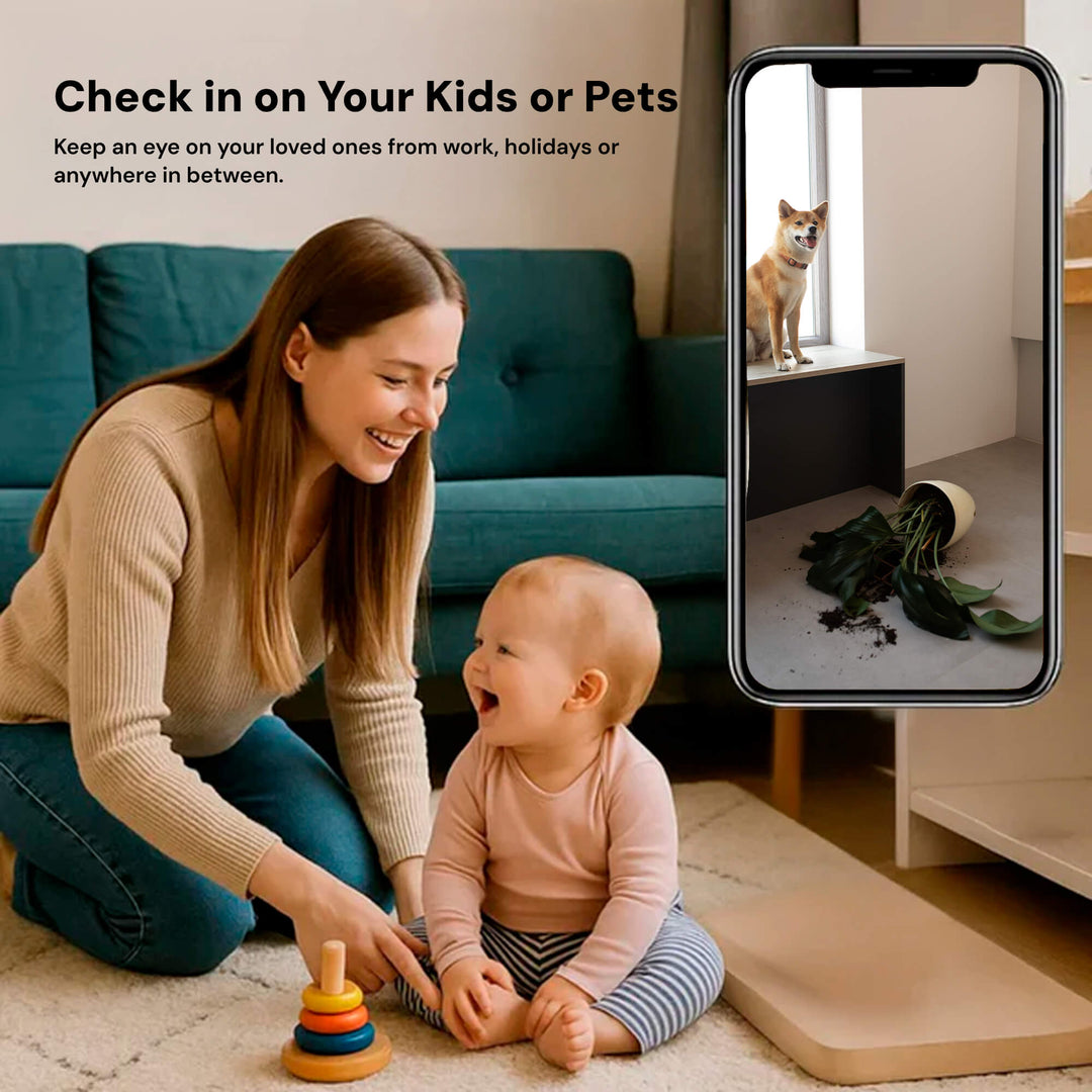 Mini WiFi Camera with Motion Detection | 1080P Full HD Night Vision | Remote Live View &amp; SD Card Storage for Home or Office Use