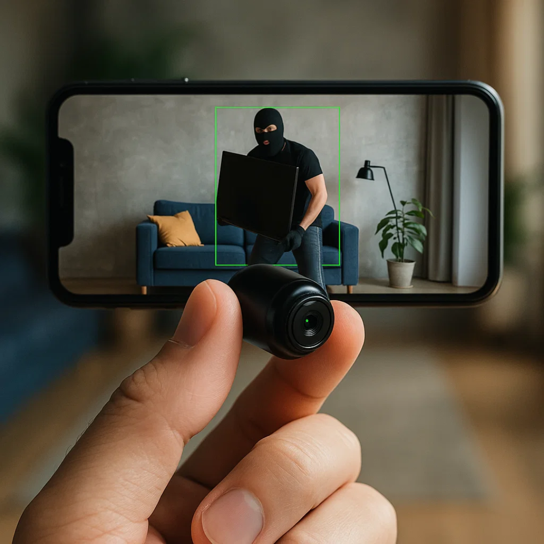 Mini WiFi Camera with Motion Detection | 1080P Full HD Night Vision | Remote Live View & SD Card Storage for Home or Office Use
