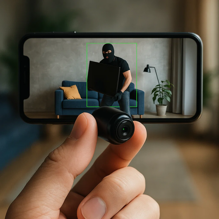 Mini WiFi Camera with Motion Detection | 1080P Full HD Night Vision | Remote Live View &amp; SD Card Storage for Home or Office Use