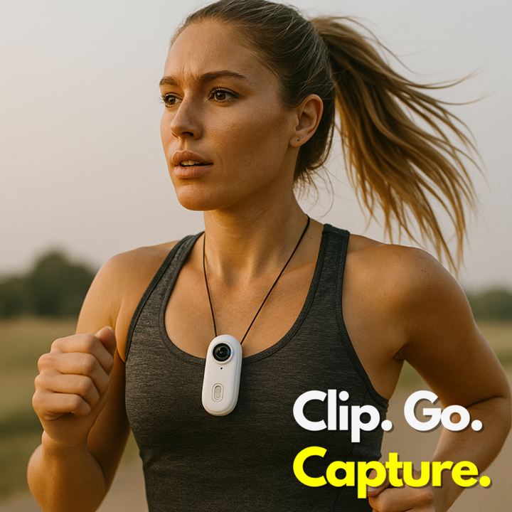Mini Wireless Camera 2K | 360° View, Electronic Stabilisation &amp; Slow Motion | Magnetic Clip, Long Battery Life