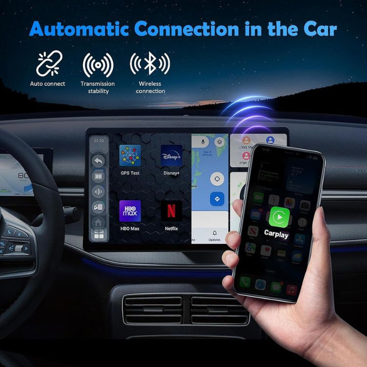Mini Wireless CarPlay Adapter | 5GHz WiFi &amp; Bluetooth 5.2 | Plug &amp; Play for 800+ Cars &amp; All iPhones iOS 10+, No Extra Cables