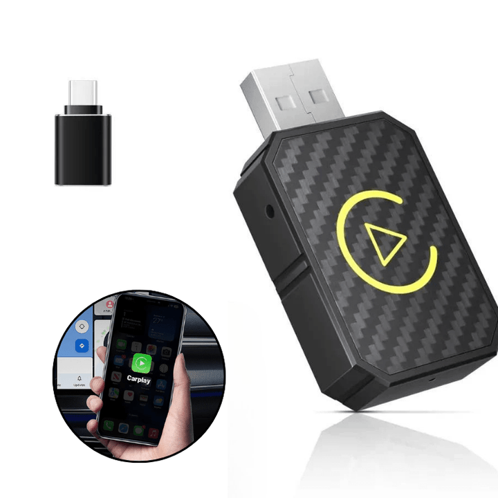 Mini Wireless CarPlay Adapter | 5GHz WiFi &amp; Bluetooth 5.2 | Plug &amp; Play for 800+ Cars &amp; All iPhones iOS 10+, No Extra Cables